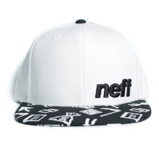 Neff Daily Pattern snapback svart vit keps