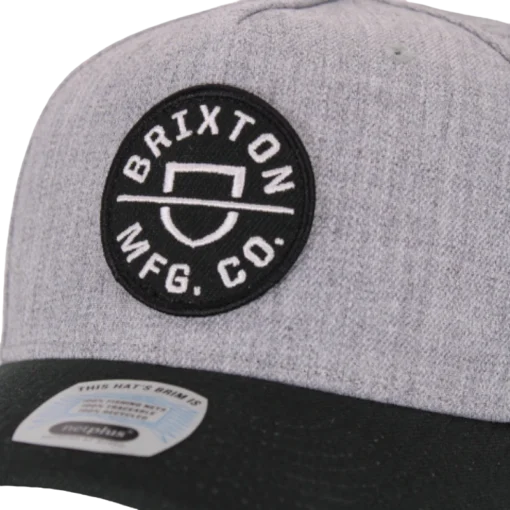 Brixton - Crest - Graue Snap back capsecond view