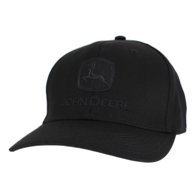 John Deere – Blackout Full Twill - Schwarze Verstellbare Cap